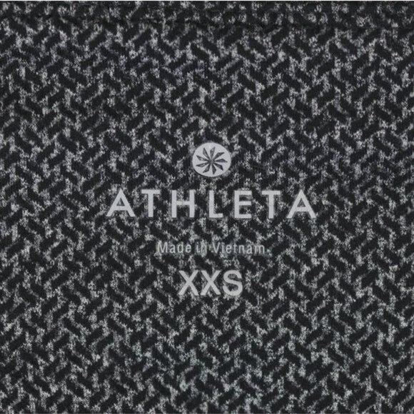 Athleta Chatarunga Women's XXS Black Gray Herringbone Low Rise Athletic Leggings - Picture 7 of 9
